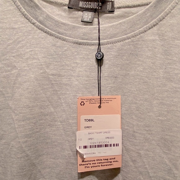 Missguided tshirt dress in grey - Picture 2 of 3